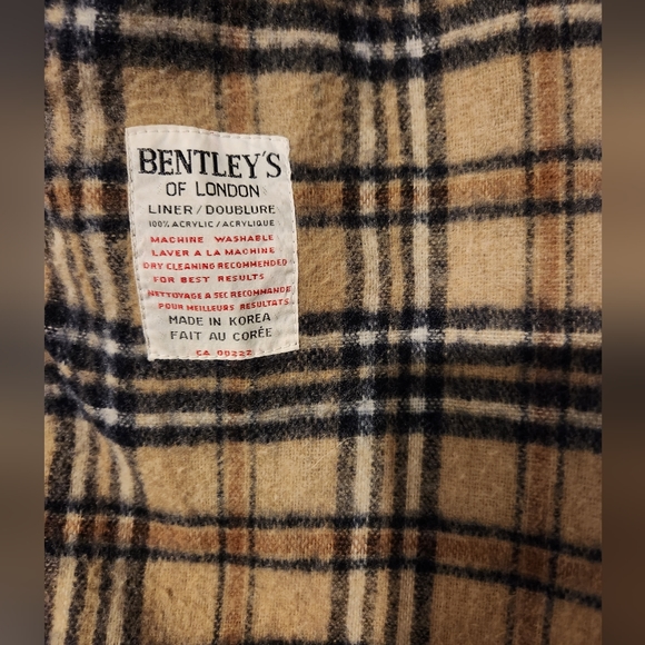 Men's Bentley's of London Navy Blue Trench Coat with Removable Lining - Picture 7 of 9